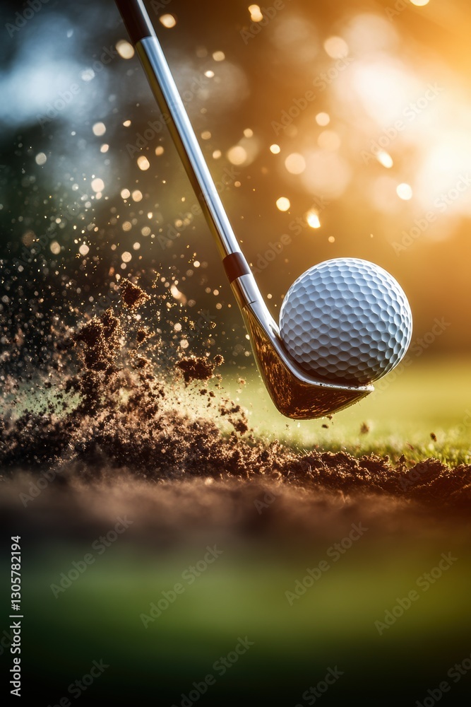 Out door golf playing in Spring.