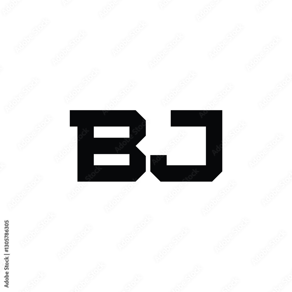 BJ monogram logo design letter text name symbol monochrome logotype alphabet character simple logo BJ monogram logo design letter text name symbol monochrome logotype alphabet character simple logo