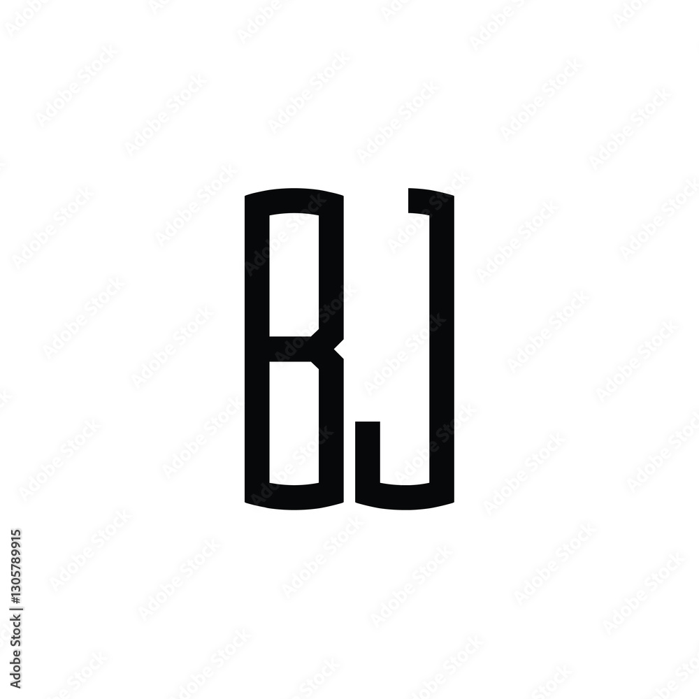 BJ monogram logo design letter text name symbol monochrome logotype alphabet character simple logo BJ monogram logo design letter text name symbol monochrome logotype alphabet character simple logo