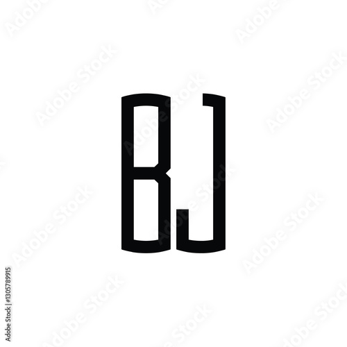 BJ monogram logo design letter text name symbol monochrome logotype alphabet character simple logo