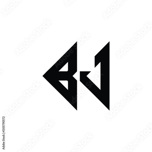 BJ monogram logo design letter text name symbol monochrome logotype alphabet character simple logo