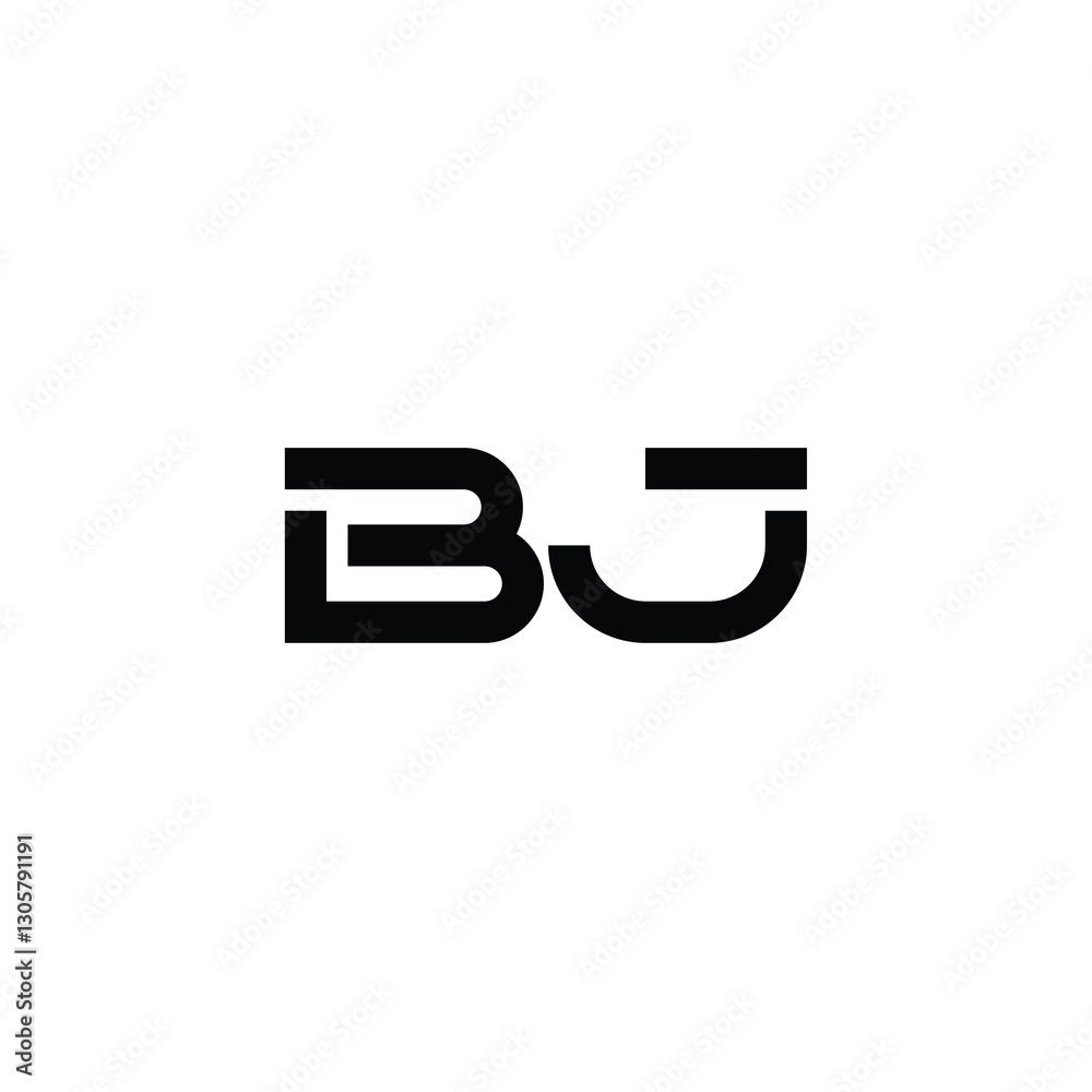 BJ monogram logo design letter text name symbol monochrome logotype alphabet character simple logo BJ monogram logo design letter text name symbol monochrome logotype alphabet character simple logo