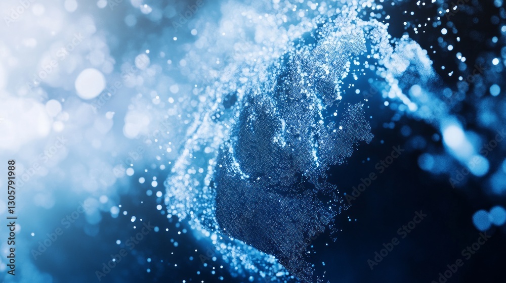 Pixelated world map on large screen, soft glowing light, deep blue and white tones, and futuristic abstract feel, close-up shot. Pixelated world map on large screen, soft glowing light, deep blue and white tones, and futuristic abstract feel, close-up shot.