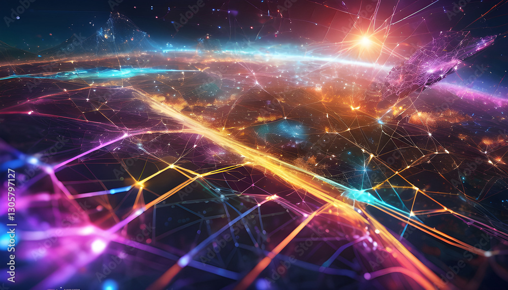Obraz premium Global Network Nexus