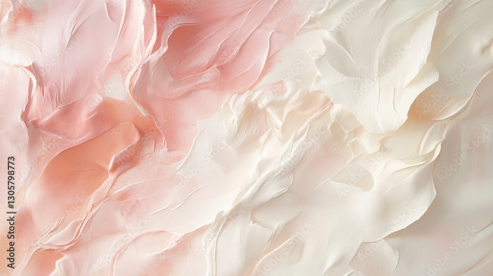 Fototapeta premium Soft blush pink and cream gradient, delicate and flowing abstract texture