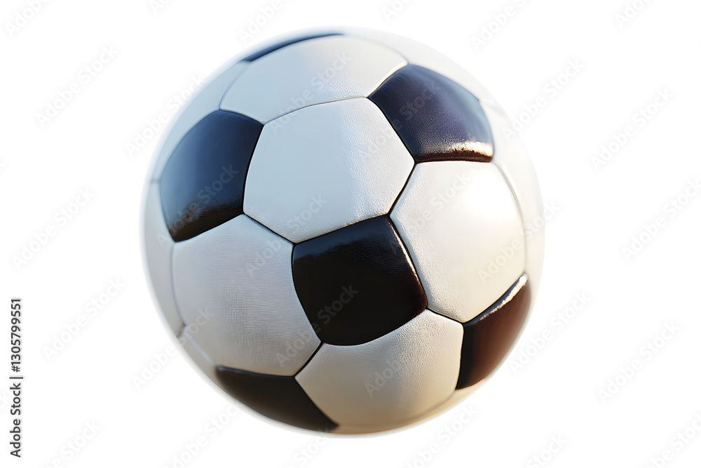 Naklejka premium Closeup of a Soccer Ball on a Plain Background