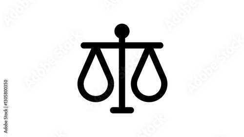 justice scales transparent background 4K, with editable stroke. Judge scales sign, Legal judgement, justice balance, honest law, court and trial, lawyer agency. balance Animation.