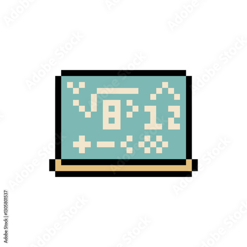 retro board design pixel art