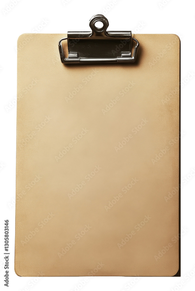 Clipboard with blank paper isolated on transparent background. Office stationery concept Clipboard with blank paper isolated on transparent background. Office stationery concept