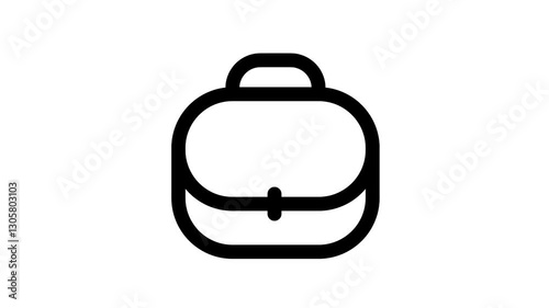 briefcase Animation transparent background 4K. Business bag. Executive bag. Office bag Animation.