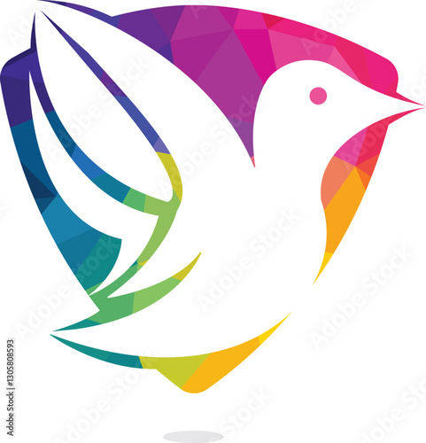 Bird vector logo design. Creative bird vector logo design template.