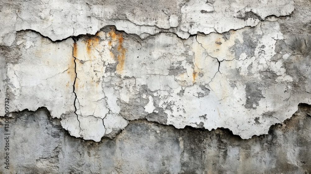 Obraz premium Grey and White Weathered Wall Texture Background