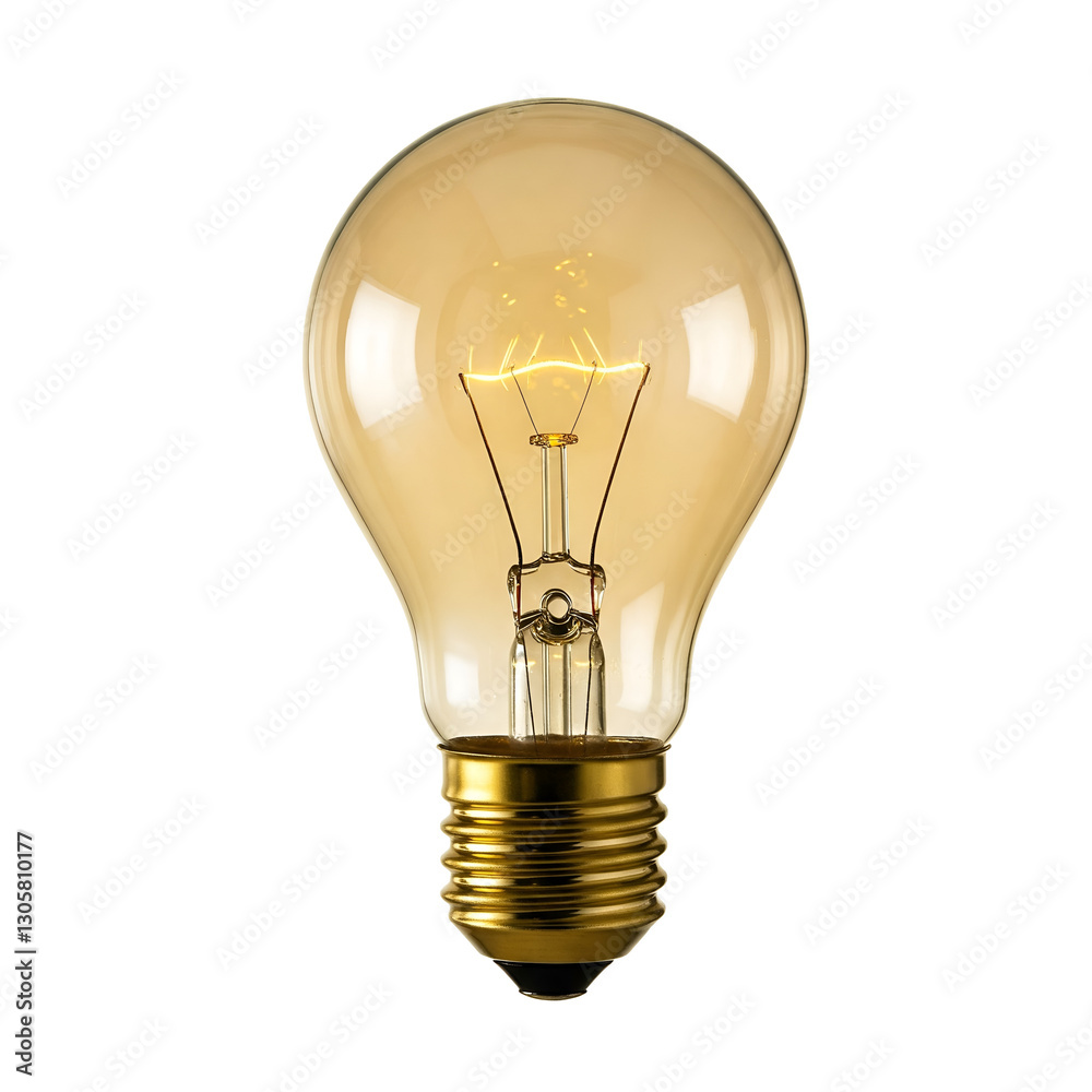 Incandescent Light Bulb Isolated on Transparent Background Incandescent Light Bulb Isolated on Transparent Background