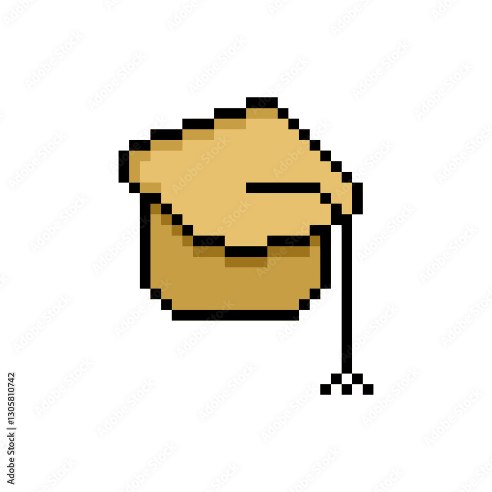 Fototapeta premium graduation cap design pixel art