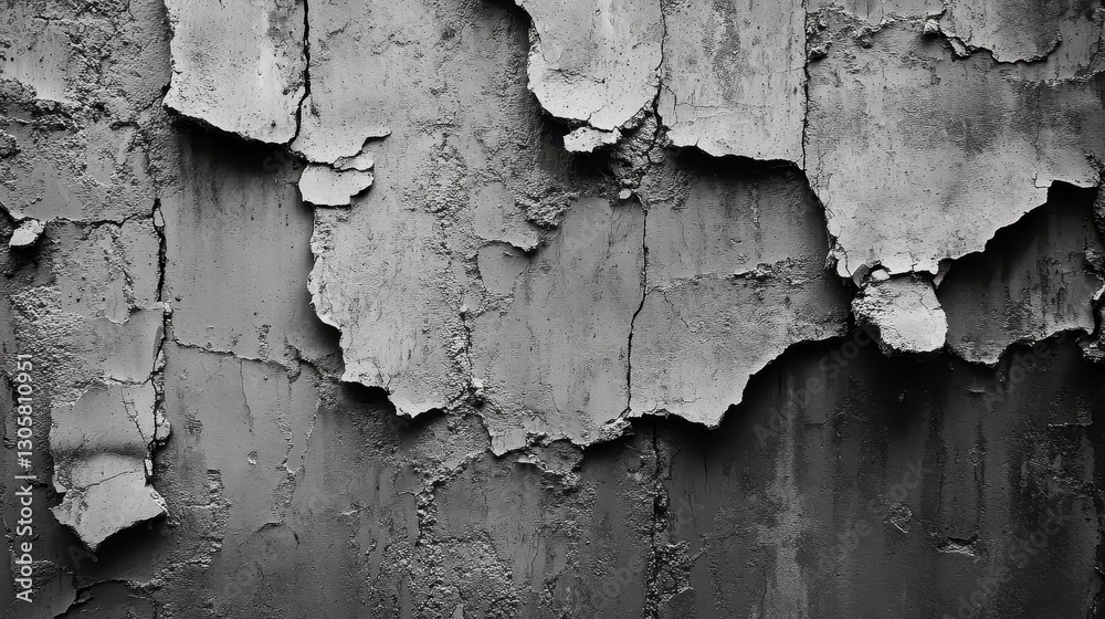 Obraz premium Grey Cracked Concrete Wall Texture Background