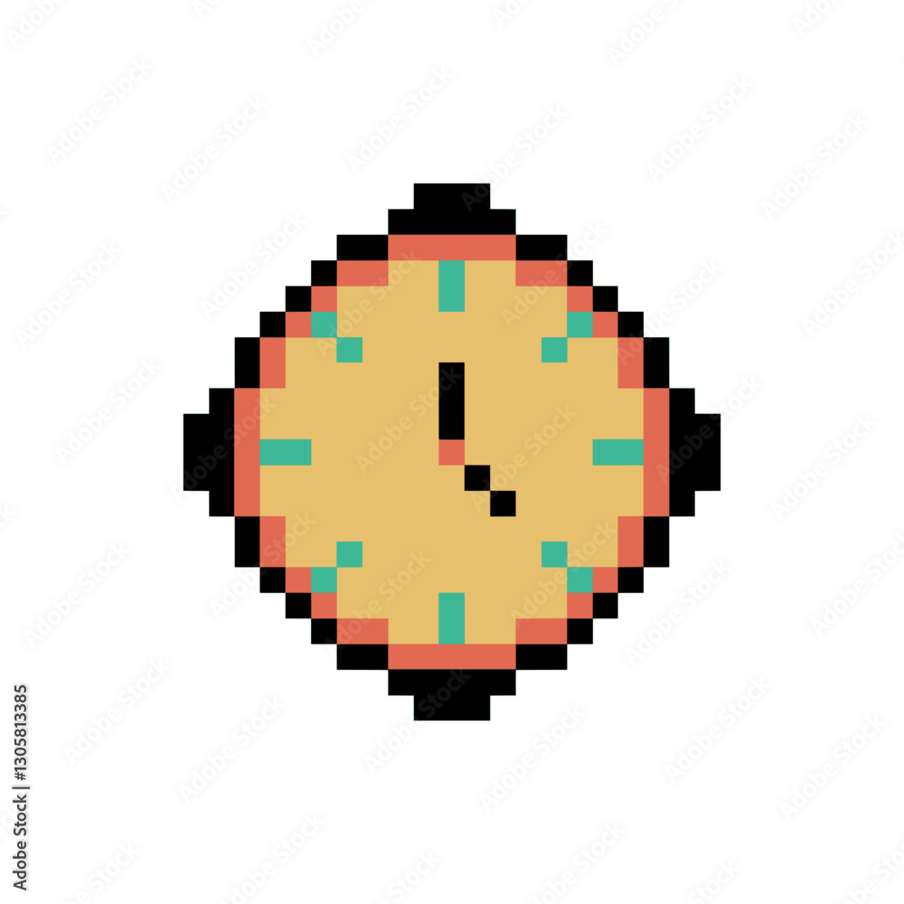 Obraz premium alarm clock timer pixel art