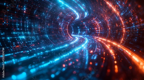 Overlapping classical quantum data flows merging into novel solutions luminous arcs showing quantum inspired computational leaps