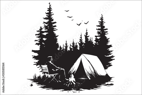 Outdoor Adventure Camp Elements – Flat Vector Illustration Pack