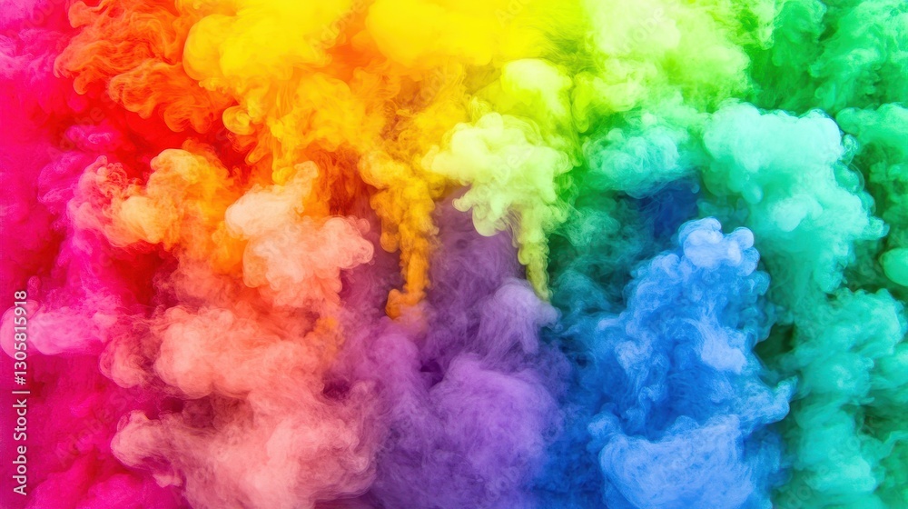 Colorful and vibrant smoke abstract displaying a full spectrum of hues Colorful and vibrant smoke abstract displaying a full spectrum of hues
