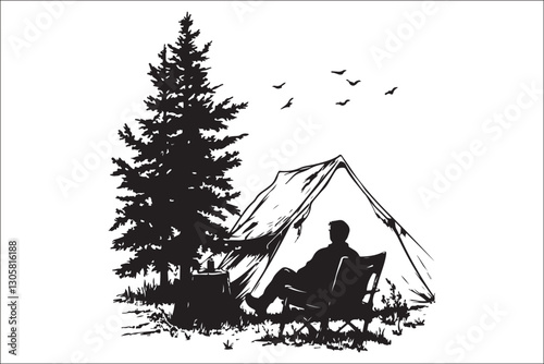 Outdoor Adventure Camp Elements – Flat Vector Illustration Pack