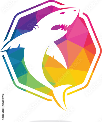 Shark vector logo design. Creative shark icon vector design template.