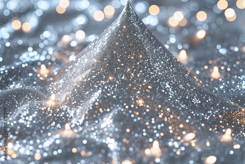 Festive Silver Glitter Texture for Celebrations and Events