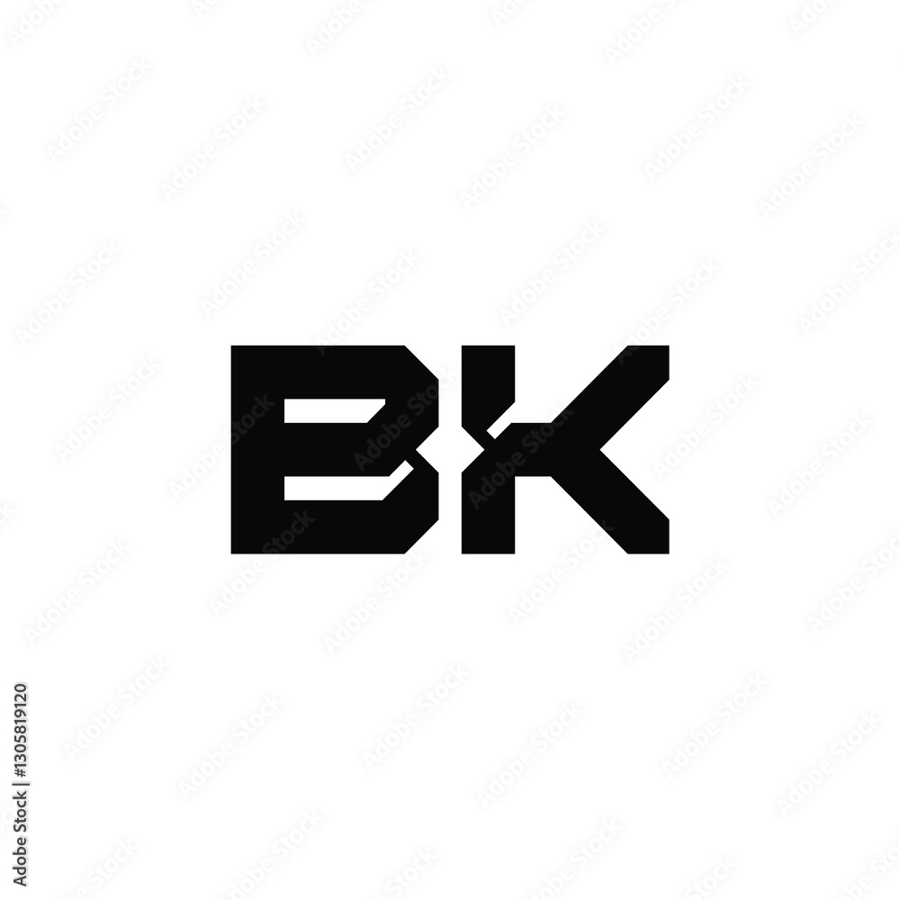 BK monogram logo design letter text name symbol monochrome logotype alphabet character simple logo BK monogram logo design letter text name symbol monochrome logotype alphabet character simple logo