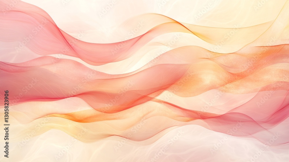 Obraz premium Warm amber and rose gold clouds, glowing and rich with smooth flowing transitions