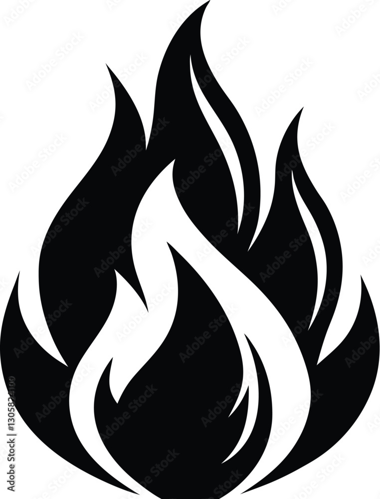 Fire icon vector , Fire flame icons, fire silhouette vector illustration Fire icon vector , Fire flame icons, fire silhouette vector illustration