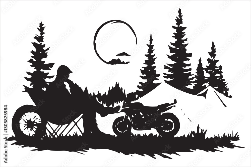 Obraz premium Outdoor Adventure Camp Elements – Flat Vector Illustration Pack