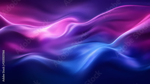 Wallpaper Mural Abstract blue and purple waves, blending and rippling for digital wallpaper or background, with smooth gradients and soft lighting. Dreamlike - Castle. Illustration Torontodigital.ca