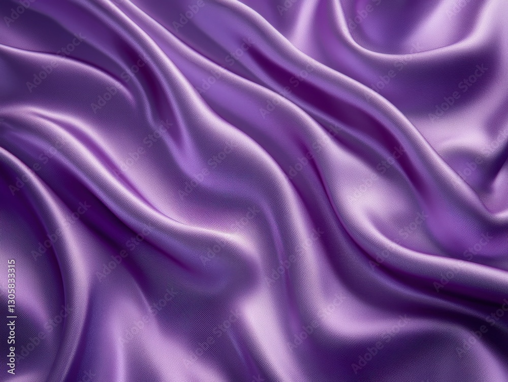 Obraz premium Luxurious Purple Satin Fabric Texture with Soft Twists and Waves Creating an Elegant and Smooth Appearance for Fashion and Interior Design Applications