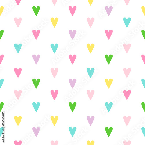 Cute Loving Hearts seamless Pattern texture