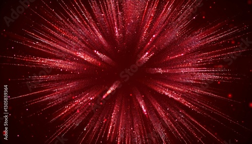 Explode effect animation. Glam gloss. Scarlet red glitter fluid motion.