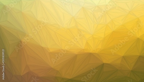 Abstract yellow low polygon background and texture.