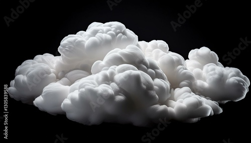 white clouds on black background