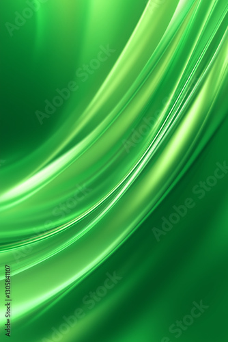 abstract metallic green wavy background