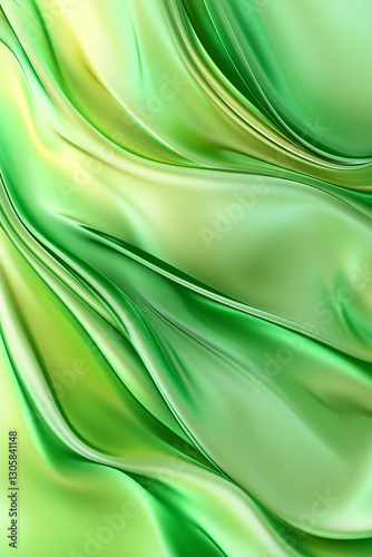 abstract metallic green wavy background