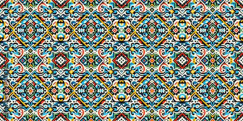 abstract seamless pattern with geometric elements