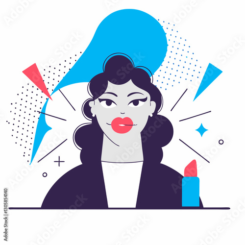 Women day Illustration with white background