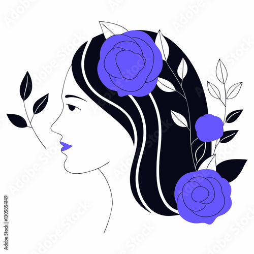 Women day Illustration with white background