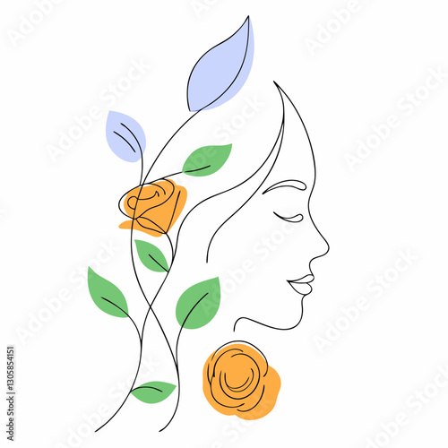 Women day Illustration with white background