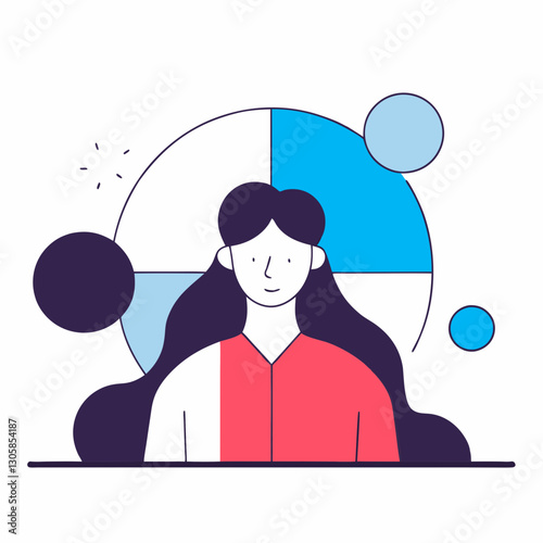 Women day Illustration with white background