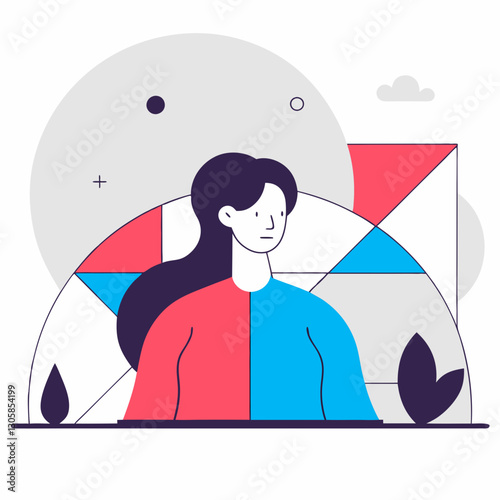 Women day Illustration with white background