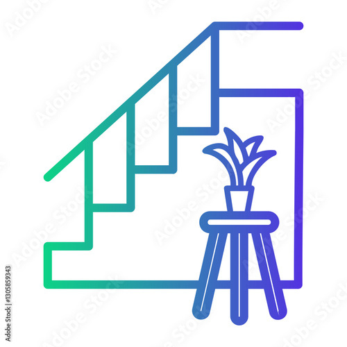interiors Line Gradient Icon