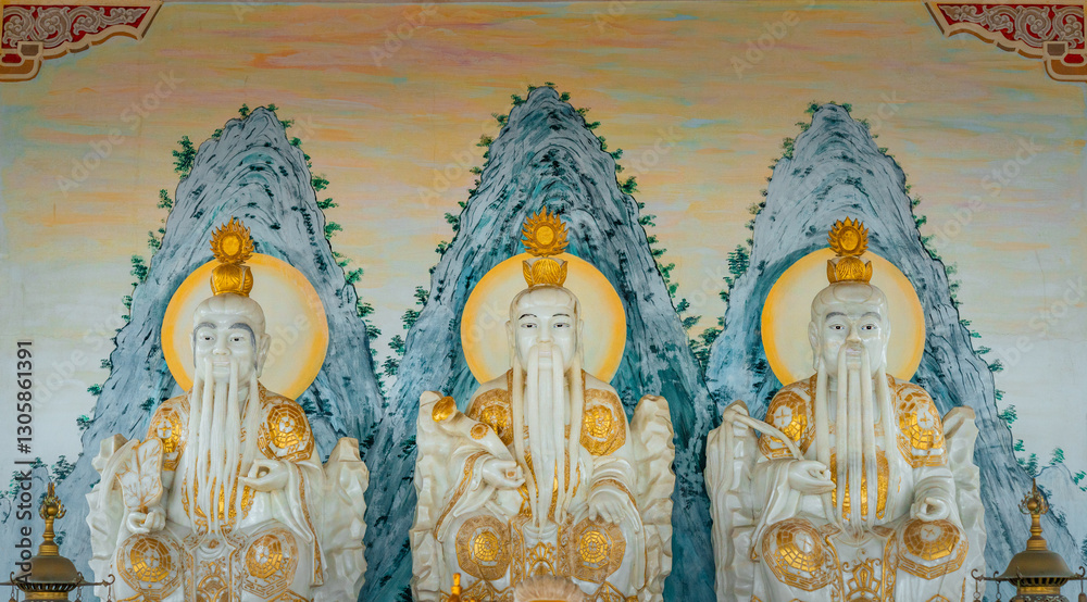Fototapeta premium Wuji Tianyuan Temple: A Majestic Marvel of Taiwan’s Spiritual and Architectural Beauty