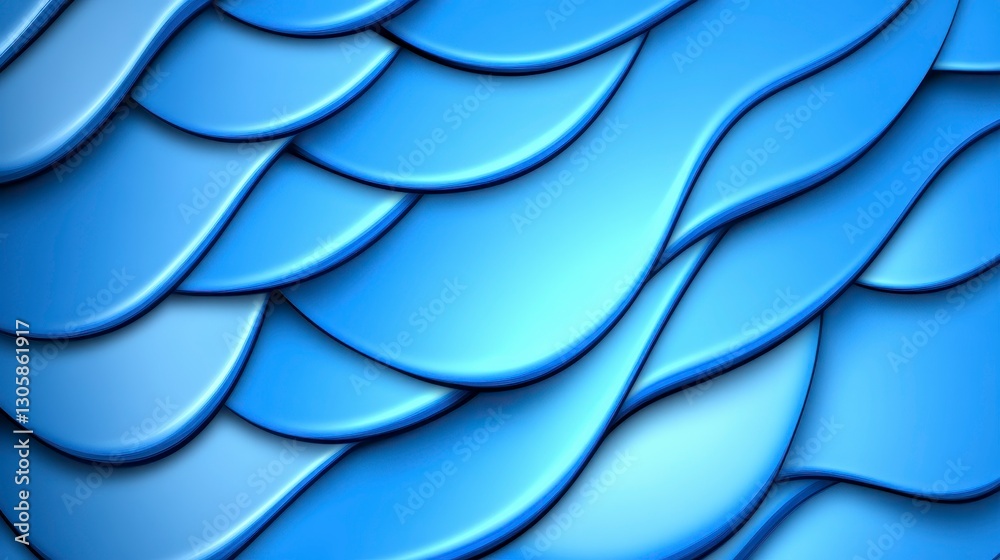 Obraz premium Abstract Blue Waves Pattern for Background Use in Design Projects