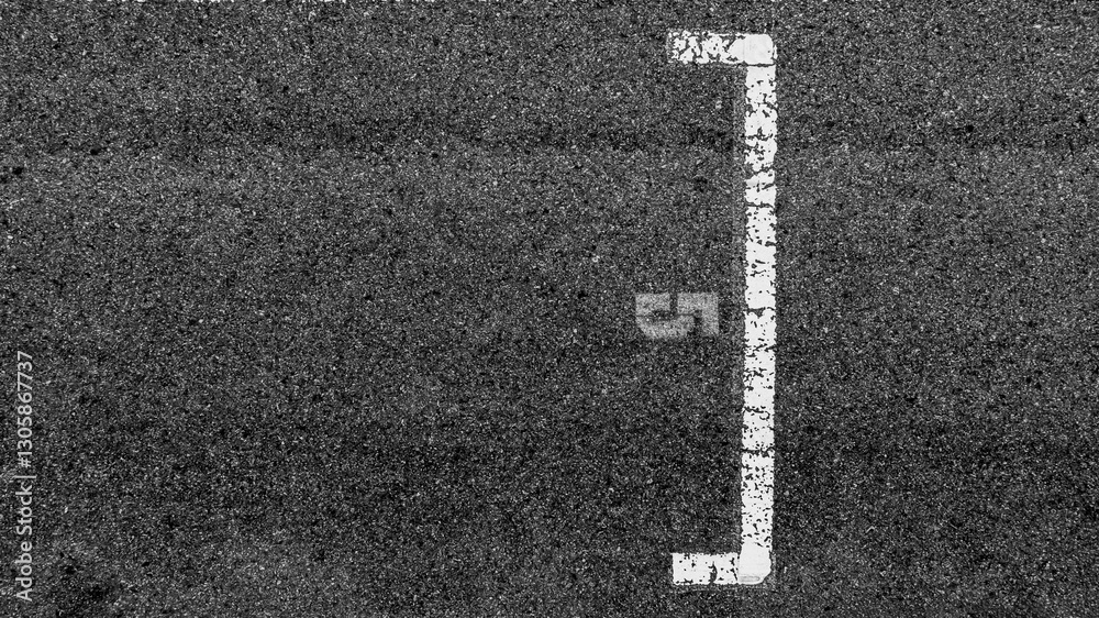 Start or finish line on car race, Start and finish line racing, Grid start race track, Top view textured and background grid start on the asphalt road race track abstract.