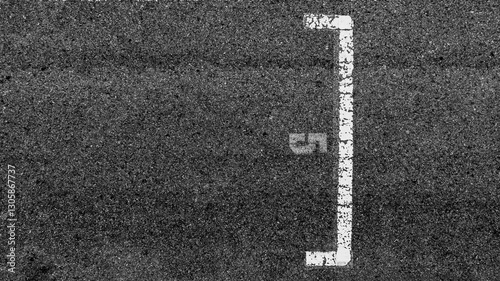 Obraz na płótnie Start or finish line on car race, Start and finish line racing, Grid start race track, Top view textured and background grid start on the asphalt road race track abstract. w salonie