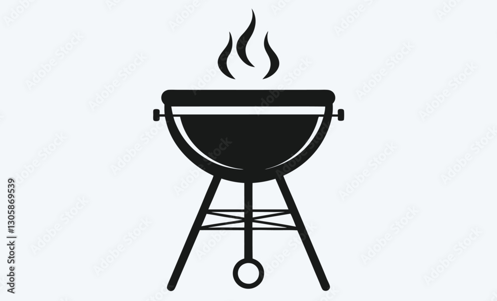 Outdoor grill vector icon, outdoor grill vector, barbecue cooking icon, BBQ symbol Outdoor grill vector icon, outdoor grill vector, barbecue cooking icon, BBQ symbol